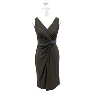 Anne Klein Jersey Knit Brown Sequin Dress 10